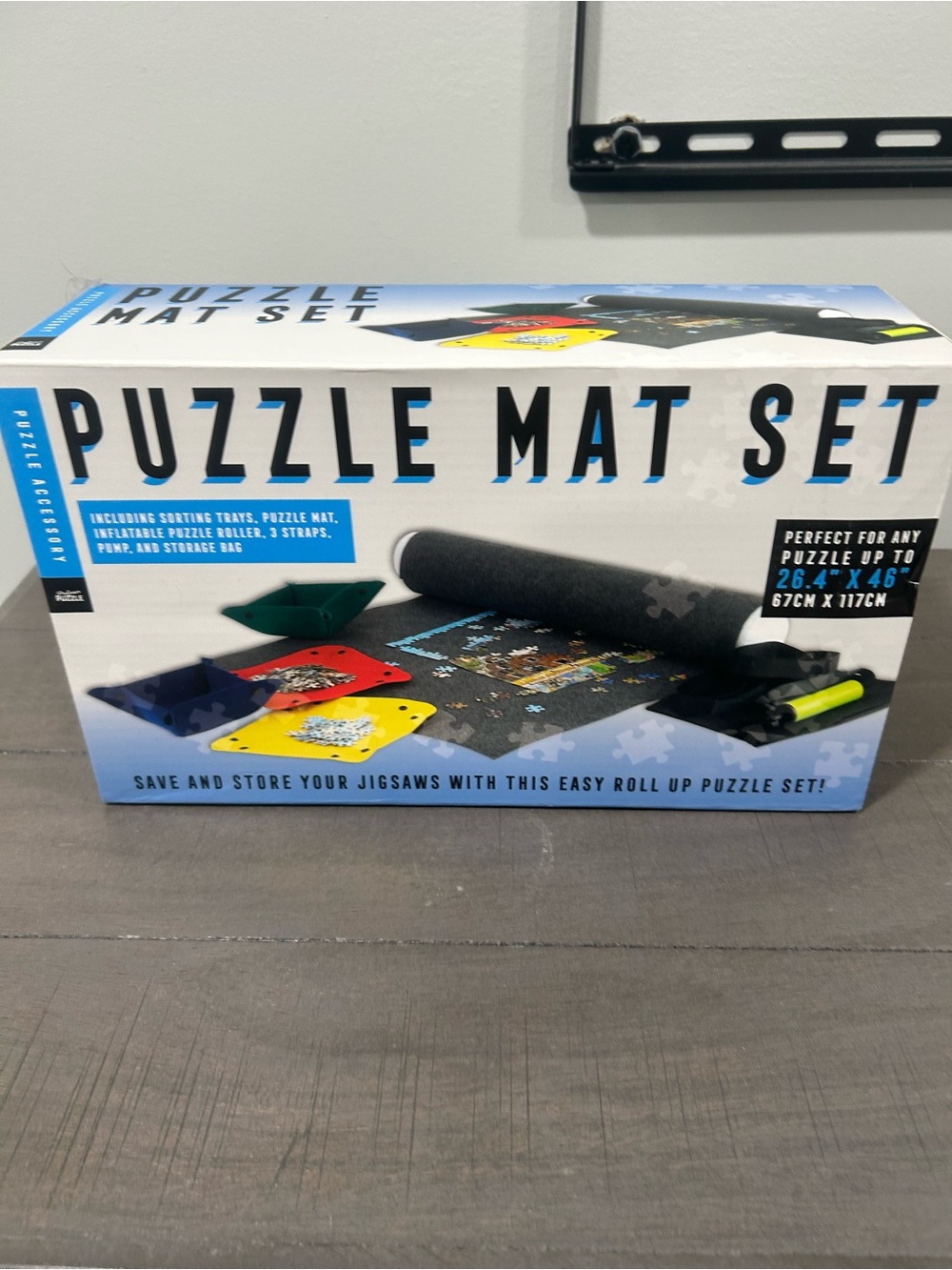 Puzzle Mat Set - Black with Blue Accents